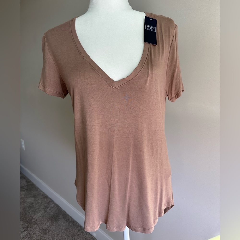 Abercrombie DRAPEY V NECK TEE